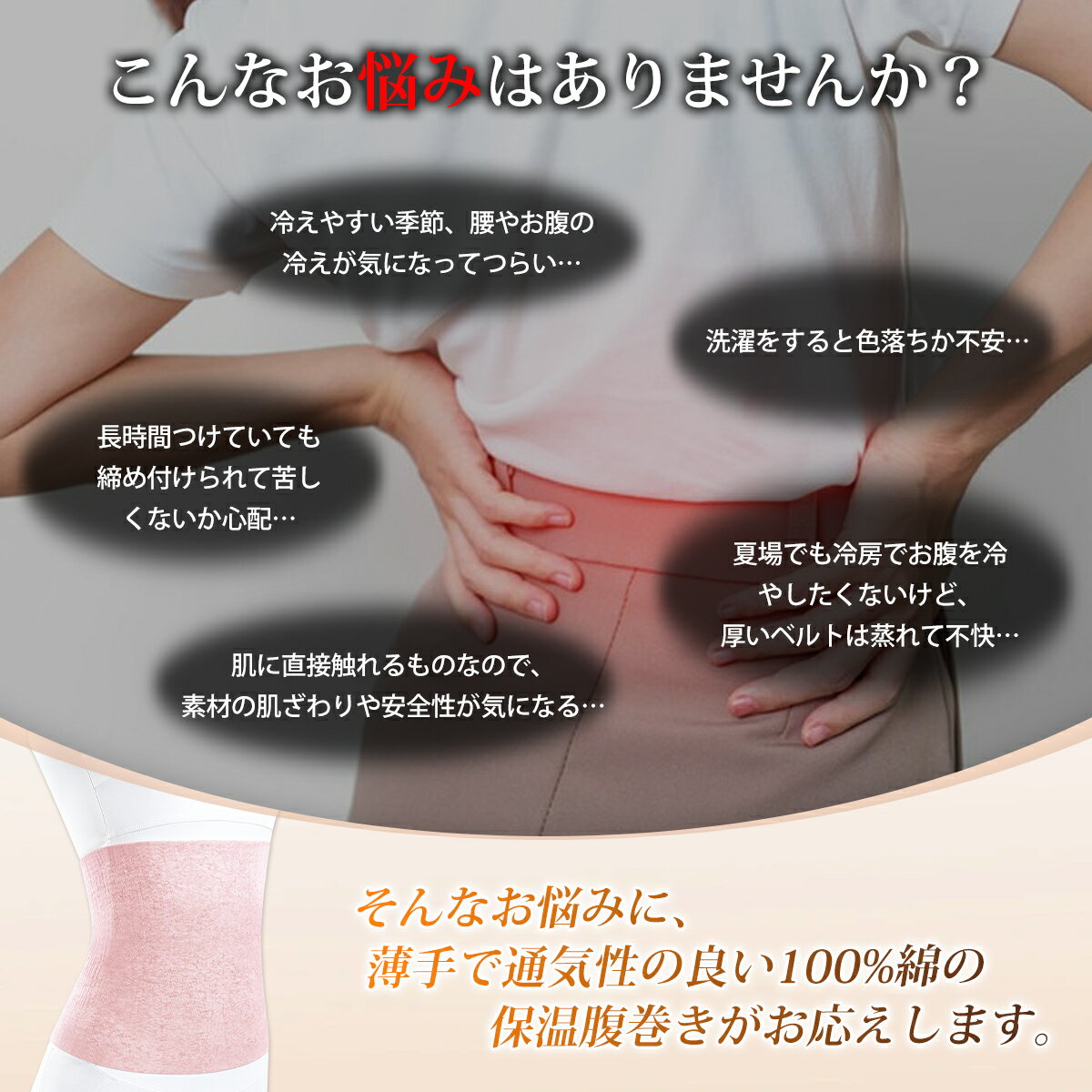 腹巻き レディース メンズ 夏用 薄手 エアコ...の紹介画像3