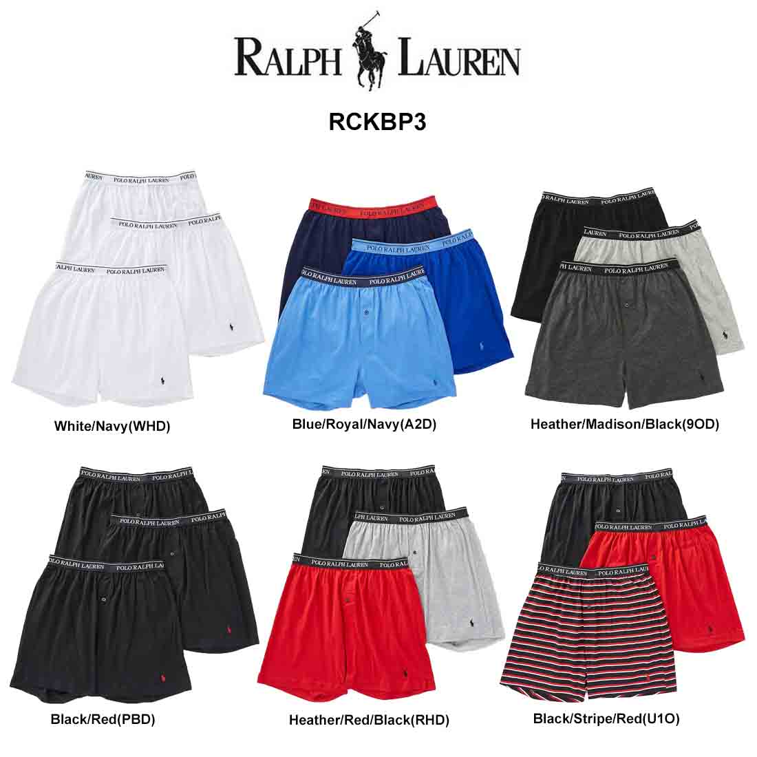 POLO RALPH LAUREN(ポロ ラルフローレン)ニットトランクス 3枚セット お買い得 パック メンズ 下着 RCKBP3