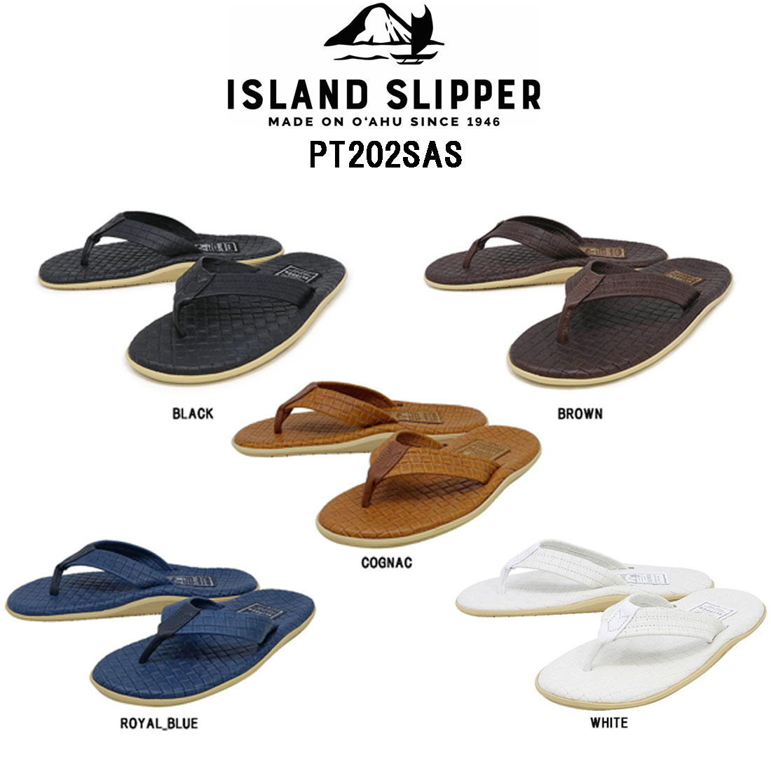 (SALE)ISLAND SLIPPER(アイランドスリッパ)ユニセックス レザー ビーチサンダル ハワイ発 PT202SAS