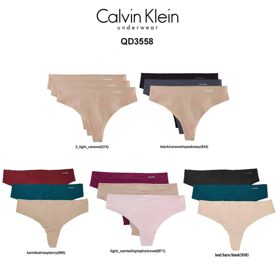 楽天UNDIE楽天市場店（SALE）Calvin Klein（カルバンクライン）ck Tバック ビキニ 3枚セット レディース インナー 下着 QD3558