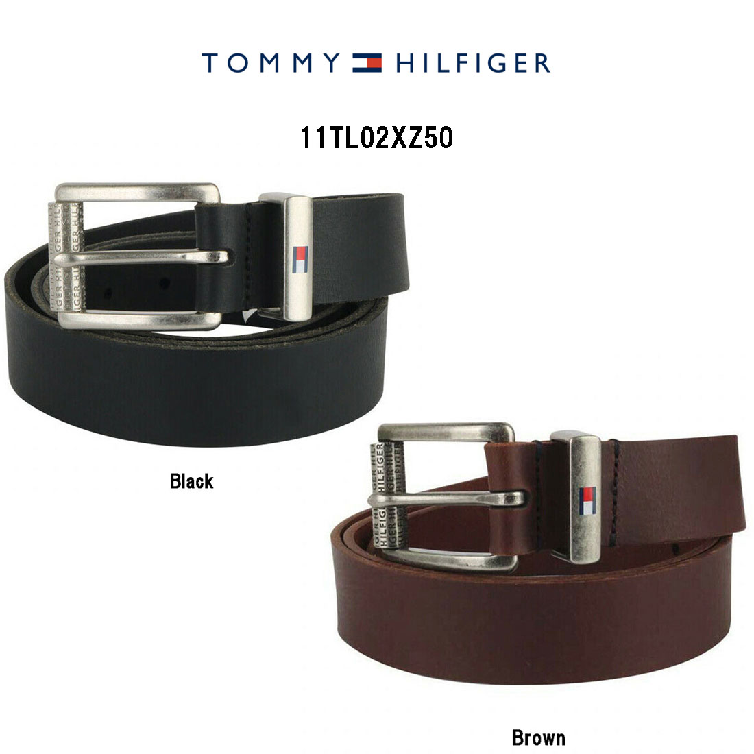 TOMMY HILFIGER(トミーヒルフィガー)ベルト ビジネス レザー ロゴ入り メンズ ギフト 11TL02XZ50