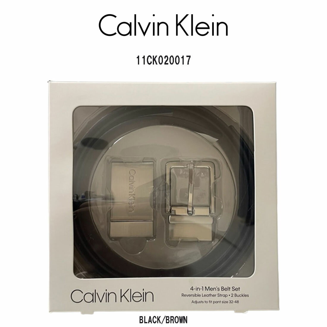カルバンクライン ベルト（メンズ） Calvin Klein(カルバンクライン)ck レザー ベルト セット リバーシブル スーツ ビジネス カジュアル メンズ 11CK020017