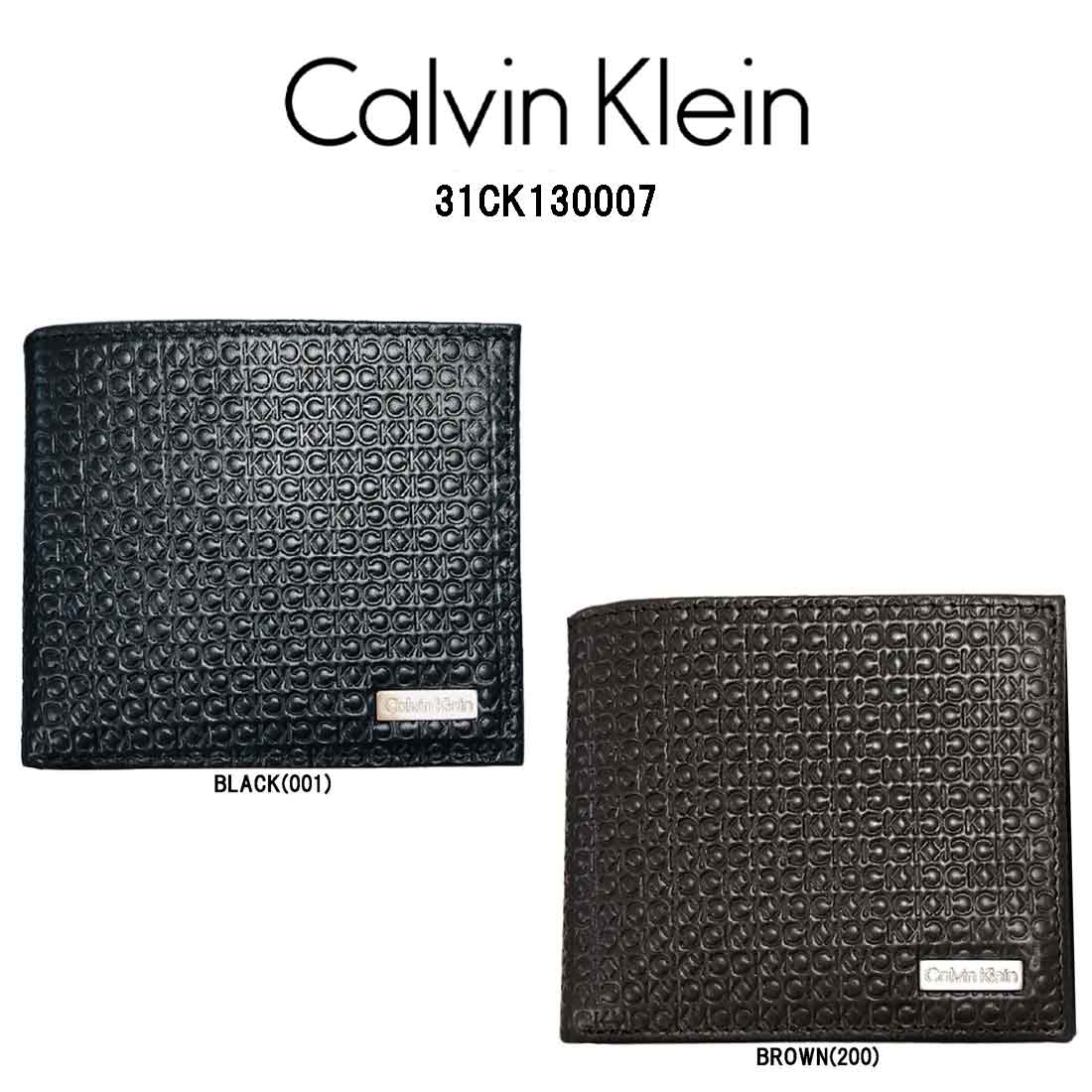 カルバン・クライン 革財布 メンズ Calvin Klein(カルバンクライン)ck 二つ折財布 小銭入れ付 レザー 小物 ビジネス カジュアル メンズ 31CK130007