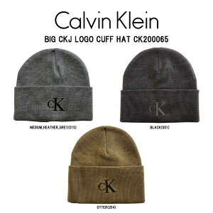 Calvin Klein(カルバンクライン)ニット キャップ 帽子 冬物 小物 アクセサリー メンズ BIG CKJ LOGO CUFF HAT CK200065