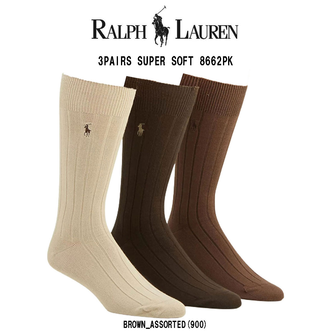 ラルフローレン 靴下 メンズ POLO RALPH LAUREN(ポロ ラルフローレン)メンズ ビジネス ソックス 3足セット 人気 男性 靴下 3PAIRS SUPER SOFT 8662PK