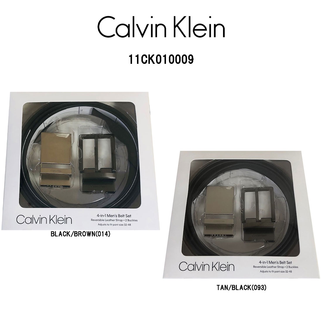 カルバンクライン ベルト（メンズ） Calvin Klein(カルバンクライン)ck 革ベルト セット リバーシブル ビジネス レザー 本革 メンズ 11CK010009