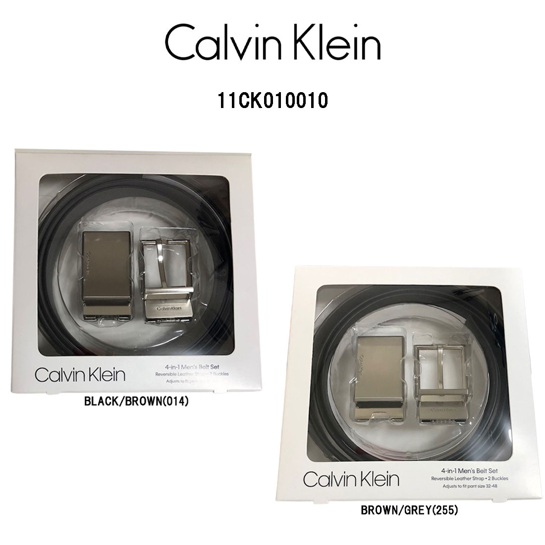 カルバンクライン ベルト（メンズ） Calvin Klein(カルバンクライン)ck レザー ベルト セット リバーシブル スーツ ビジネス カジュアル メンズ 11CK010010