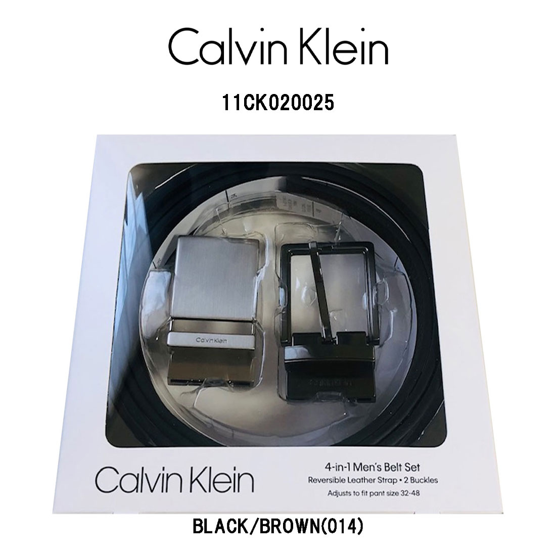 カルバンクライン ベルト（メンズ） Calvin Klein(カルバンクライン)ck レザー ベルト セット リバーシブル スーツ ビジネス カジュアル メンズ 11CK020025