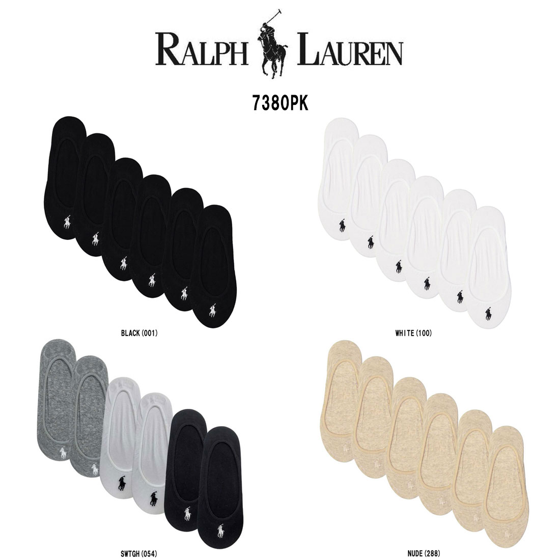 POLO RALPH LAUREN(ポロ ラルフローレン)レディース ショート ソックス パンプス 3足セット 女性用靴下 7380PK