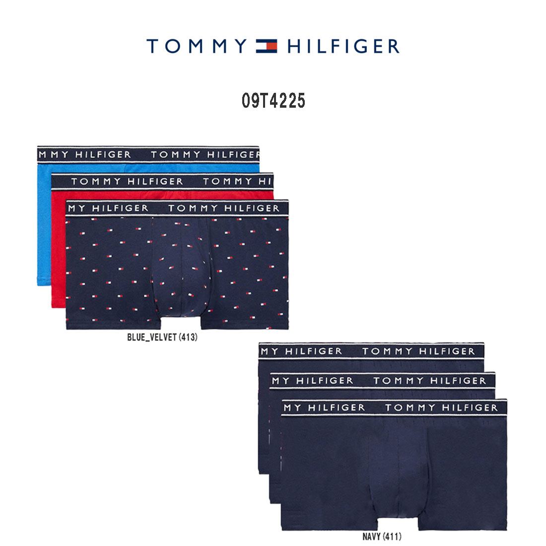 Tommy Hilfiger TOMMY HILFIGER(トミーヒルフィガー)ショート ボクサーパンツ メンズ アンダーウェア パック 前閉じ 男性 下着 3枚セット 09T4225