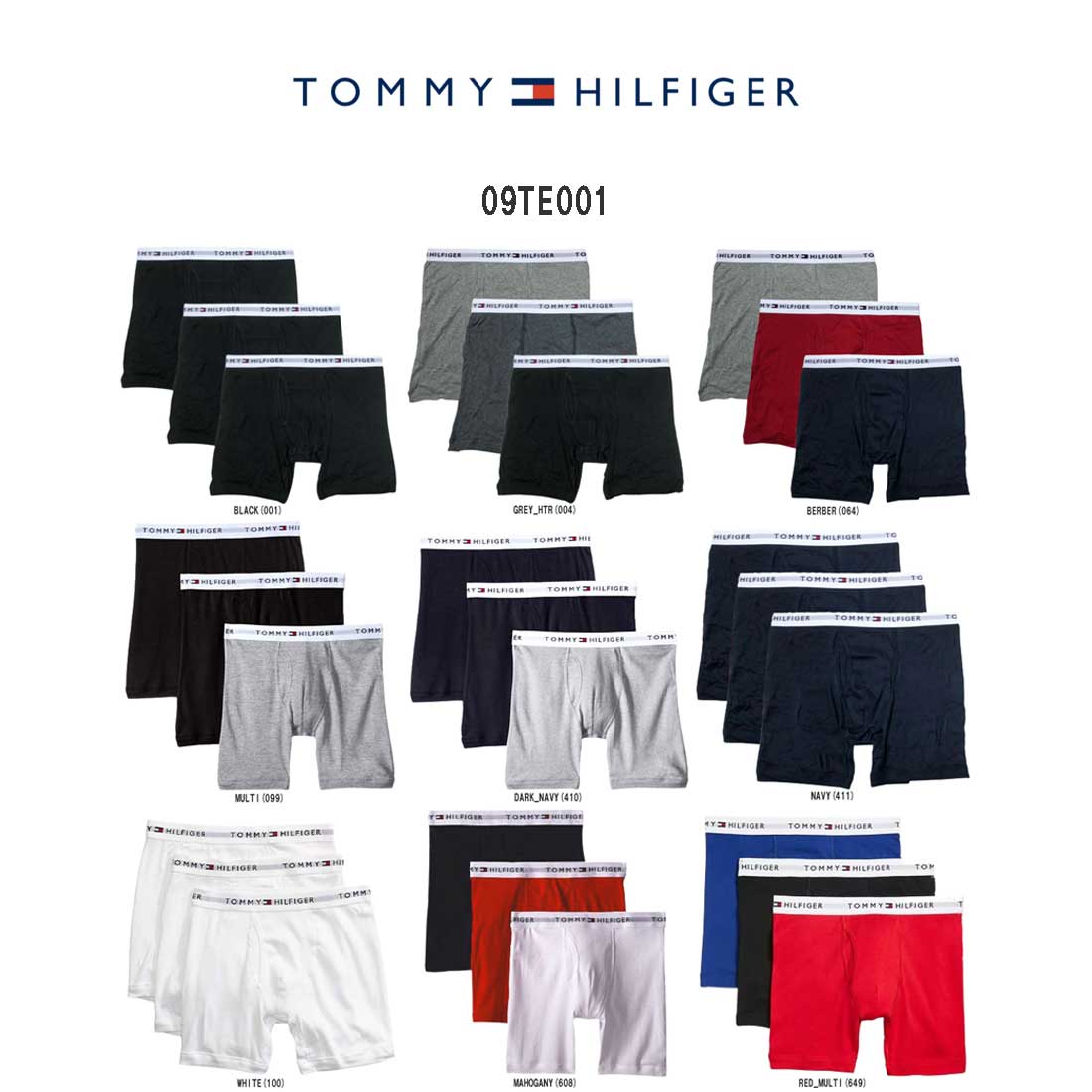 TOMMY HILFIGER(トミーヒルフィガー)ボクサーパンツ 3枚セット お買い得 パック メンズ 下着 09TE001