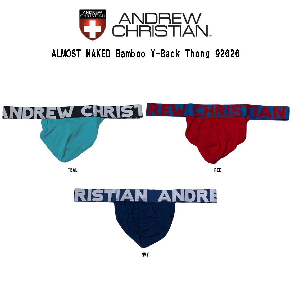 (SALE)ANDREW CHRISTIAN(アンドリュークリスチャン)ビキニ メンズ 下着 ALMOST NAKED Bamboo Y-Back Thong 92626