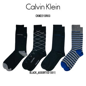 Calvin Klein(カルバンクライン)ck ソックス 4足セット 靴下 クルー丈 カジュアル メンズ CKM221DR03