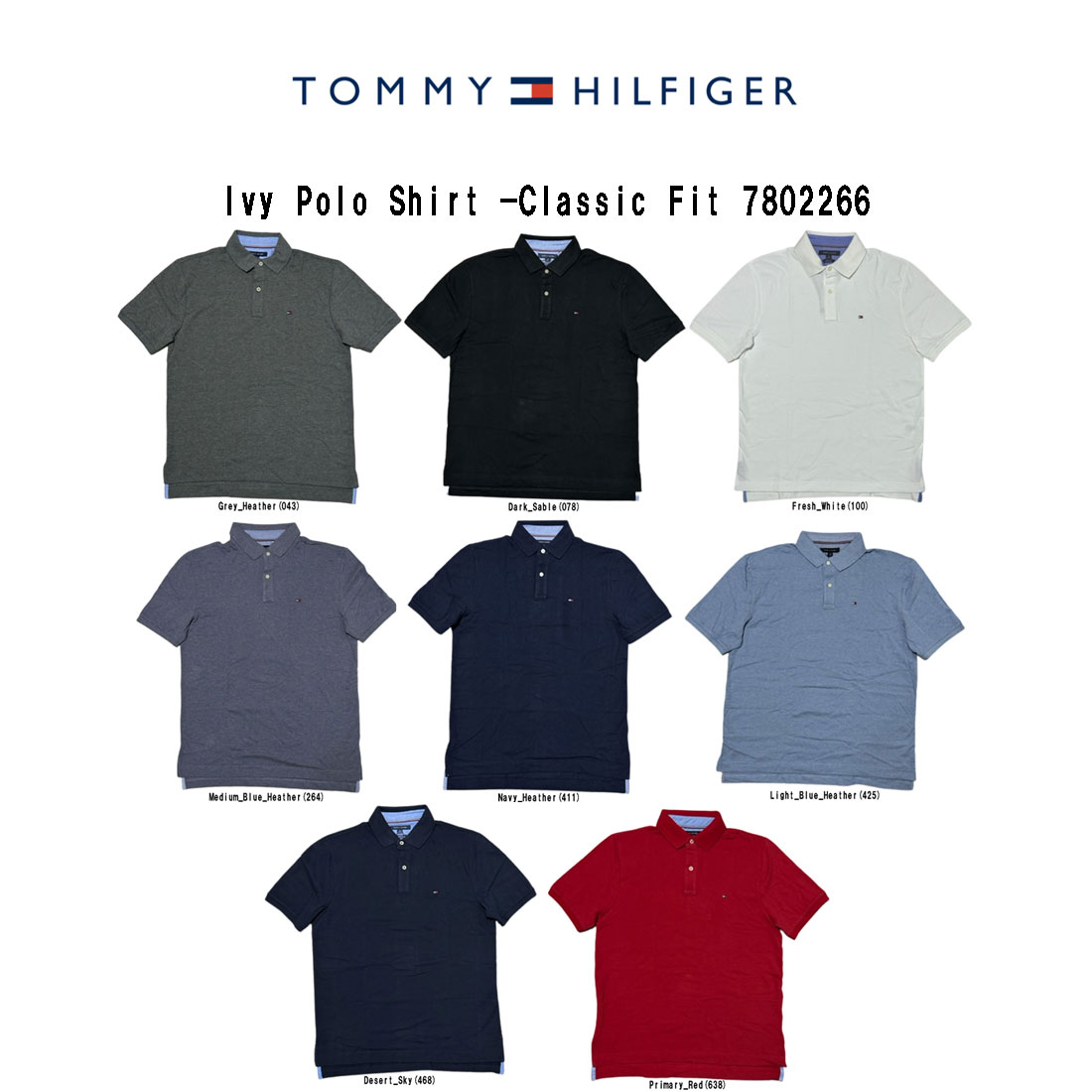 トミー ヒルフィガー ポロシャツ メンズ TOMMY HILFIGER(トミーヒルフィガー)ポロシャツ ワンポイント ロゴ 半袖 Ivy Polo Shirt -Classic Fit 7802266