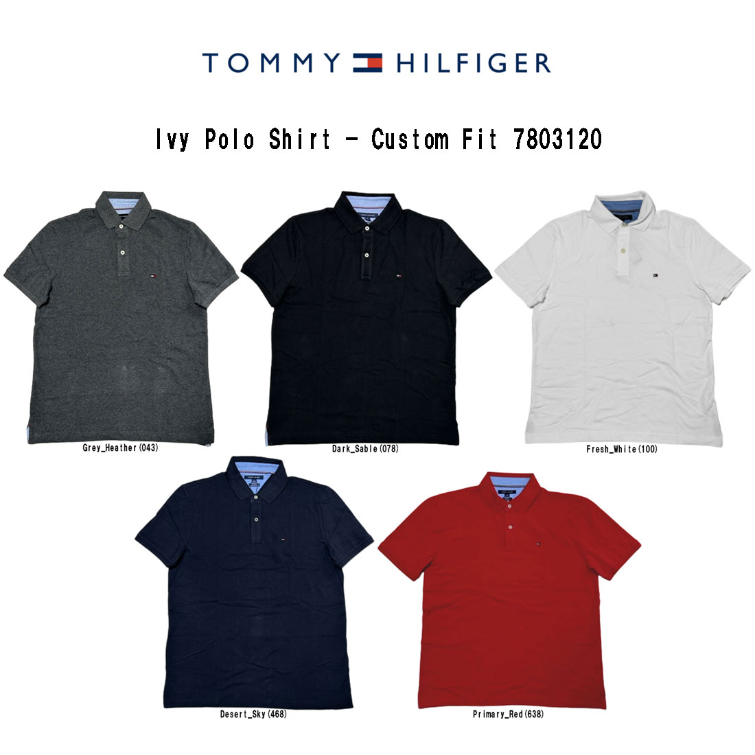 トミー ヒルフィガー ポロシャツ メンズ TOMMY HILFIGER(トミーヒルフィガー)ポロシャツ ワンポイント ロゴ 半袖 Ivy Polo Shirt - Custom Fit 7803120