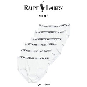 POLO RALPH LAUREN(ポロ ラルフローレン)ブリーフ 6枚セット お買い得 パック メンズ 下着 Cotton Classic Fit NCF3P6