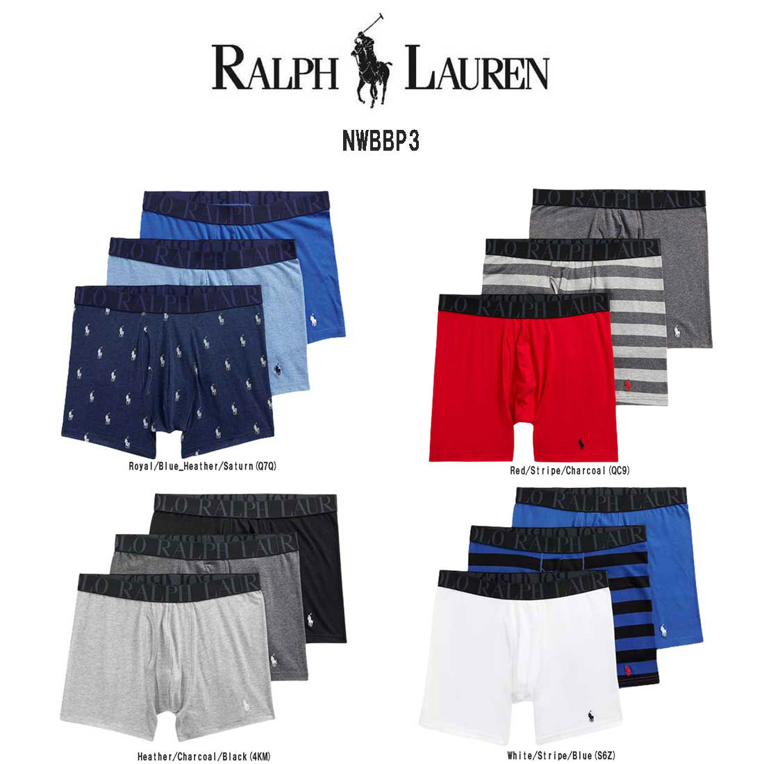 ポロ ラルフローレン ボクサーパンツ メンズ POLO RALPH LAUREN(ポロ ラルフローレン)ミドル ボクサーパンツ 3枚セット お買い得 パック メンズ 下着 Stretch Classic Fit NWBBP3