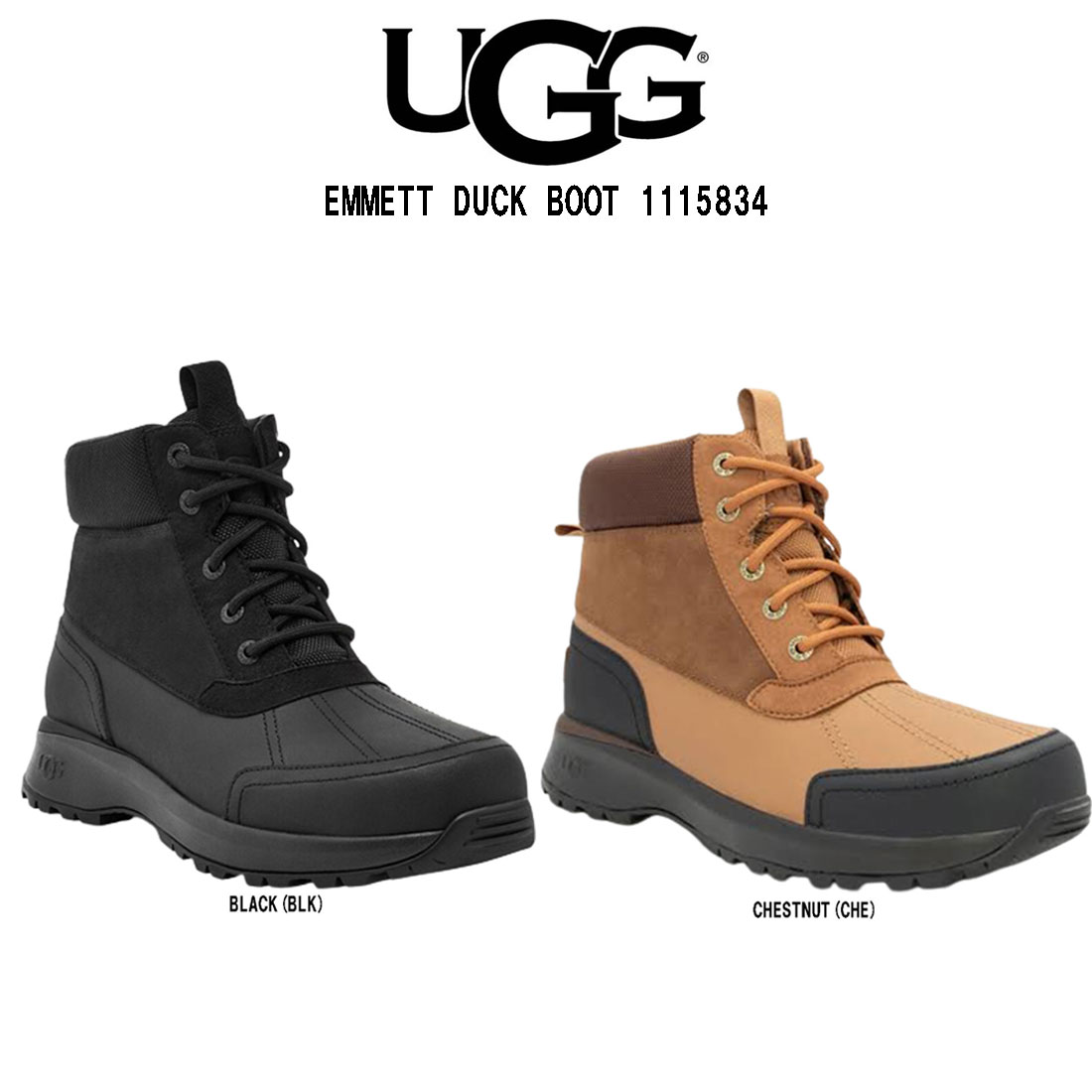 UGG(アグ)ブーツ 防水 防寒 ショート アウトドア エメットダック メンズ EMMETT DUCK BOOT 1115834