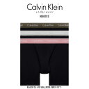 Calvin Klein(カルバンクライン)ck ボクサーパンツ 前開き ロング コットン 綿 長め ロゴ シンプル 無地 3枚組 セット メンズ 男性用 下着...