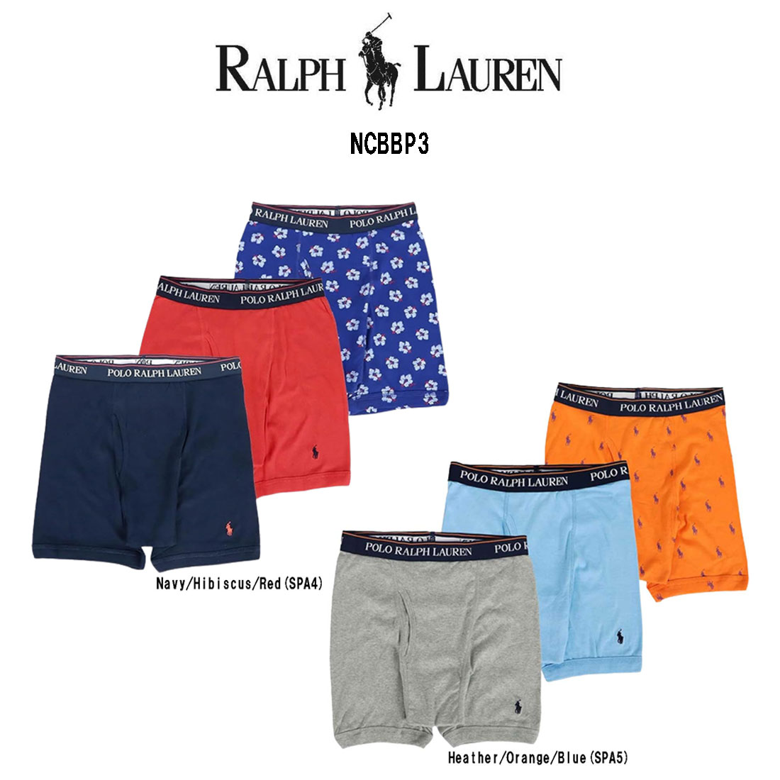 ポロ ラルフローレン ボクサーパンツ メンズ POLO RALPH LAUREN(ポロ ラルフローレン)ミドル ボクサーパンツ 3枚セット お買い得 パック メンズ 下着 Cotton Classic Fit NCBBP3