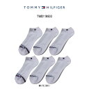 TOMMY HILFIGER(トミーヒルフィガー)ソックス 6足セット 靴下 アンクル くるぶし スポーツ スニーカー丈 メンズ TVM211NS03