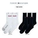 TOMMY HILFIGER(トミーヒルフィガー)ソックス 5足セット 男性 靴下 ワンポイント 無地 メンズ TVM213CR09