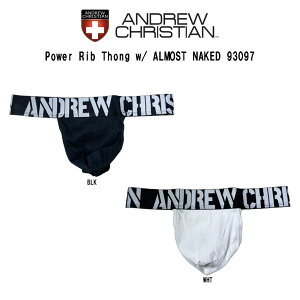 ANDREW CHRISTIAN(アンドリュークリスチャン)Tバック ビキニ アンダーウェア ソング セクシー リブ メンズ 下着 男性用 Power Rib Thong 93097