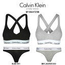 楽天UNDIE楽天市場店Calvin Klein（カルバンクライン）ck レディース ブラジャー Tバック ショーツ セット スポーツ ジム 筋トレ 運動 無地 女性用 下着 QF1654+F3786