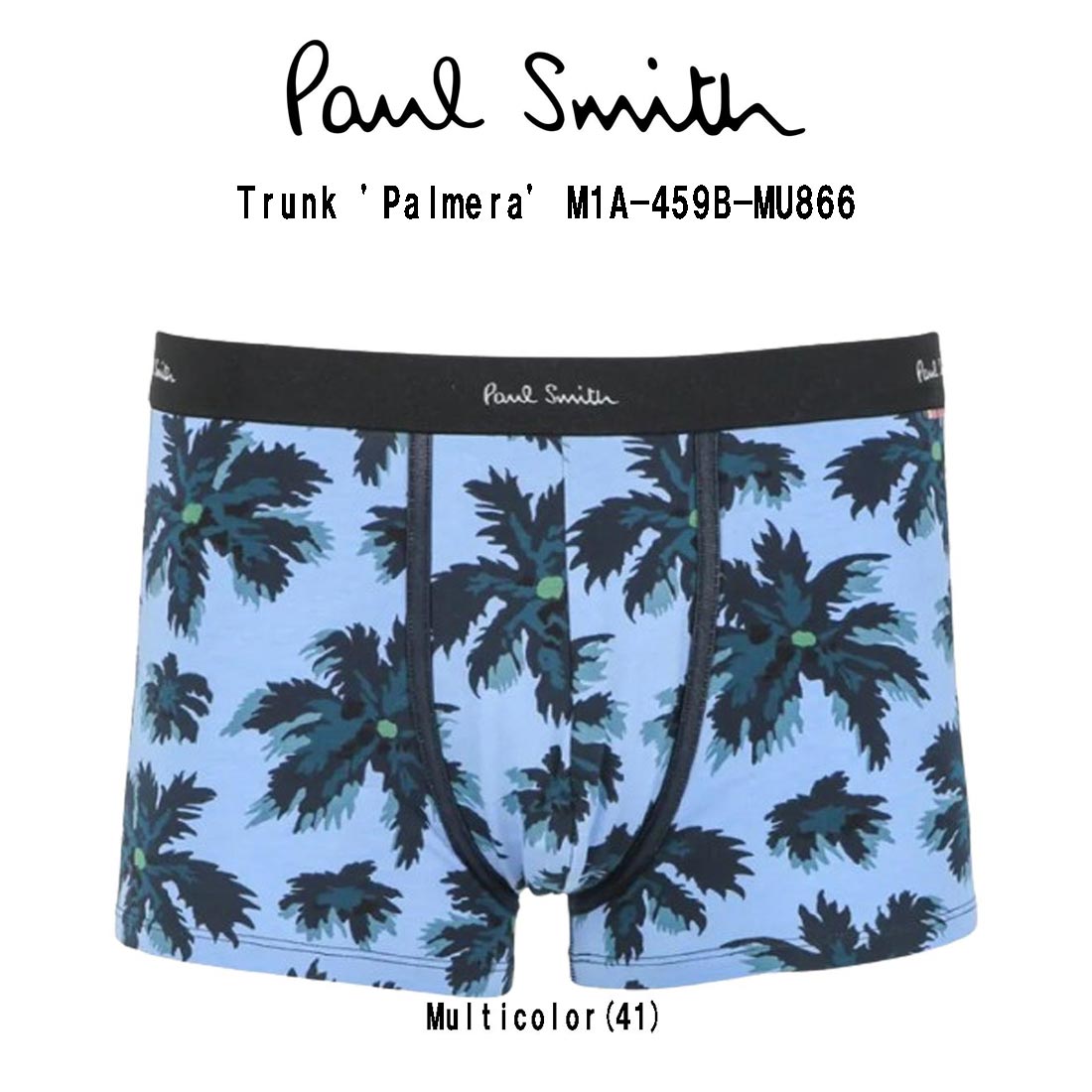 ポール・スミス プレゼント メンズ（5000円程度） Paul Smith(ポールスミス)ボクサーパンツ 前閉じ オーガニックコットン 総柄 男性用下着 メンズ Trunk 'Palmera' M1A-459B-MU866