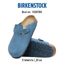 BIRKENSTOCK(ビルケンシュトック)クロッグサンダル シューズ Boston Suede Leather ボストン スエード レザー ブルー ユニセック...