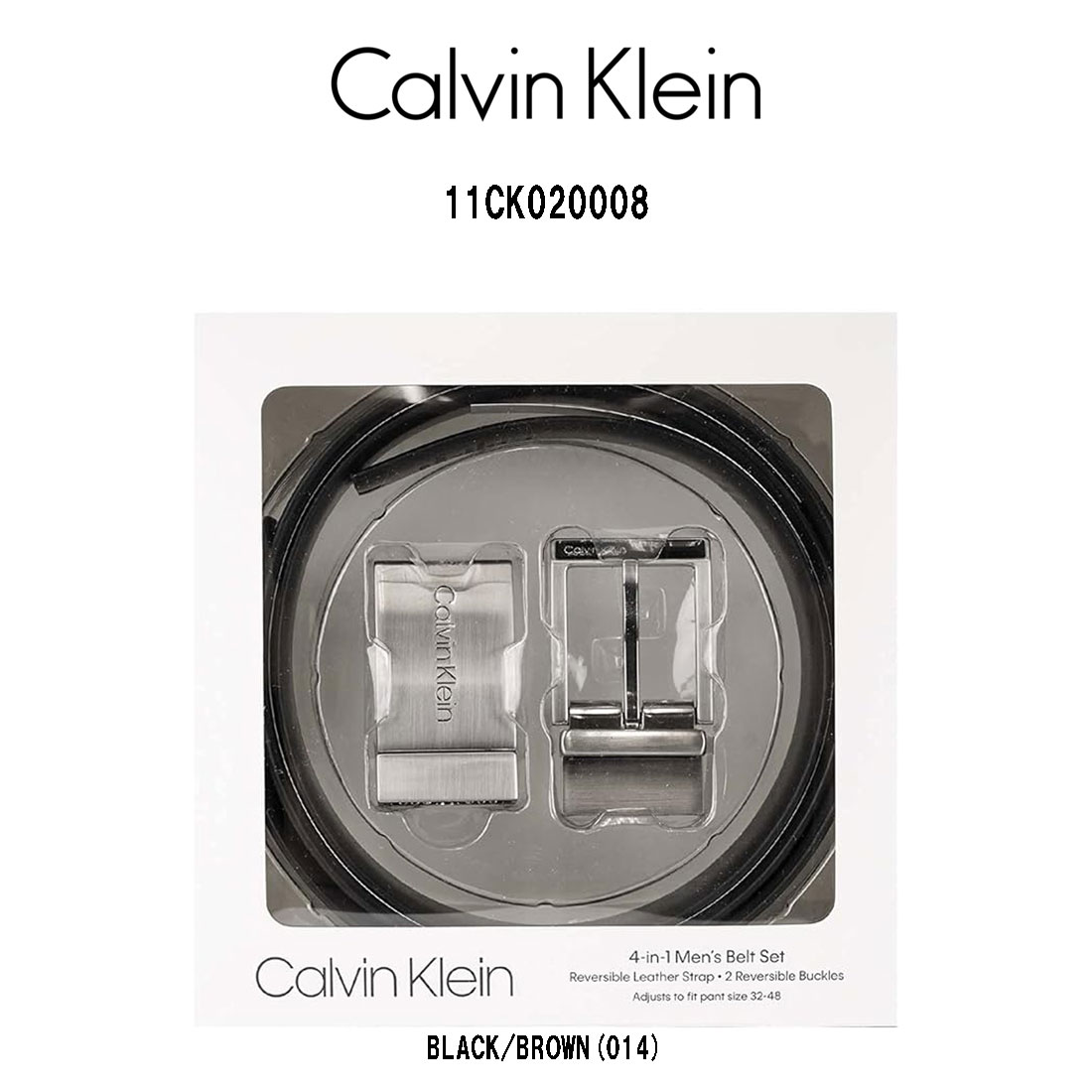 Calvin Klein(カルバンクライン)ck レザー 本革 ベルト BOX セット リバーシブル スーツ ビジネス カジュアル メンズ 11CK020008