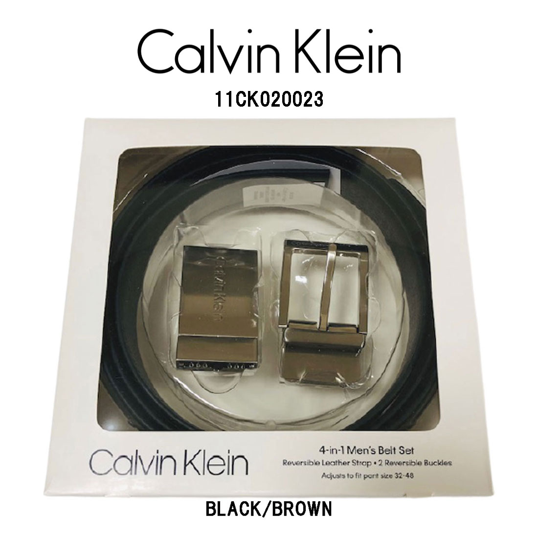 Calvin Klein(カルバンクライン)ck レザー 本革 ベルト BOX セット リバーシブル スーツ ビジネス カジュアル メンズ 11CK020023