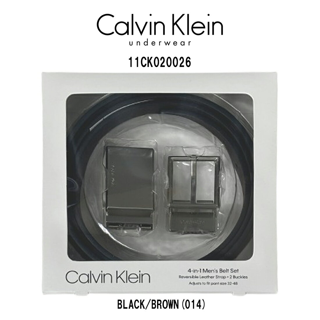 カルバンクライン ベルト（メンズ） Calvin Klein(カルバンクライン)ck レザー 本革 ベルト BOX セット リバーシブル スーツ ビジネス カジュアル メンズ 11CK020026