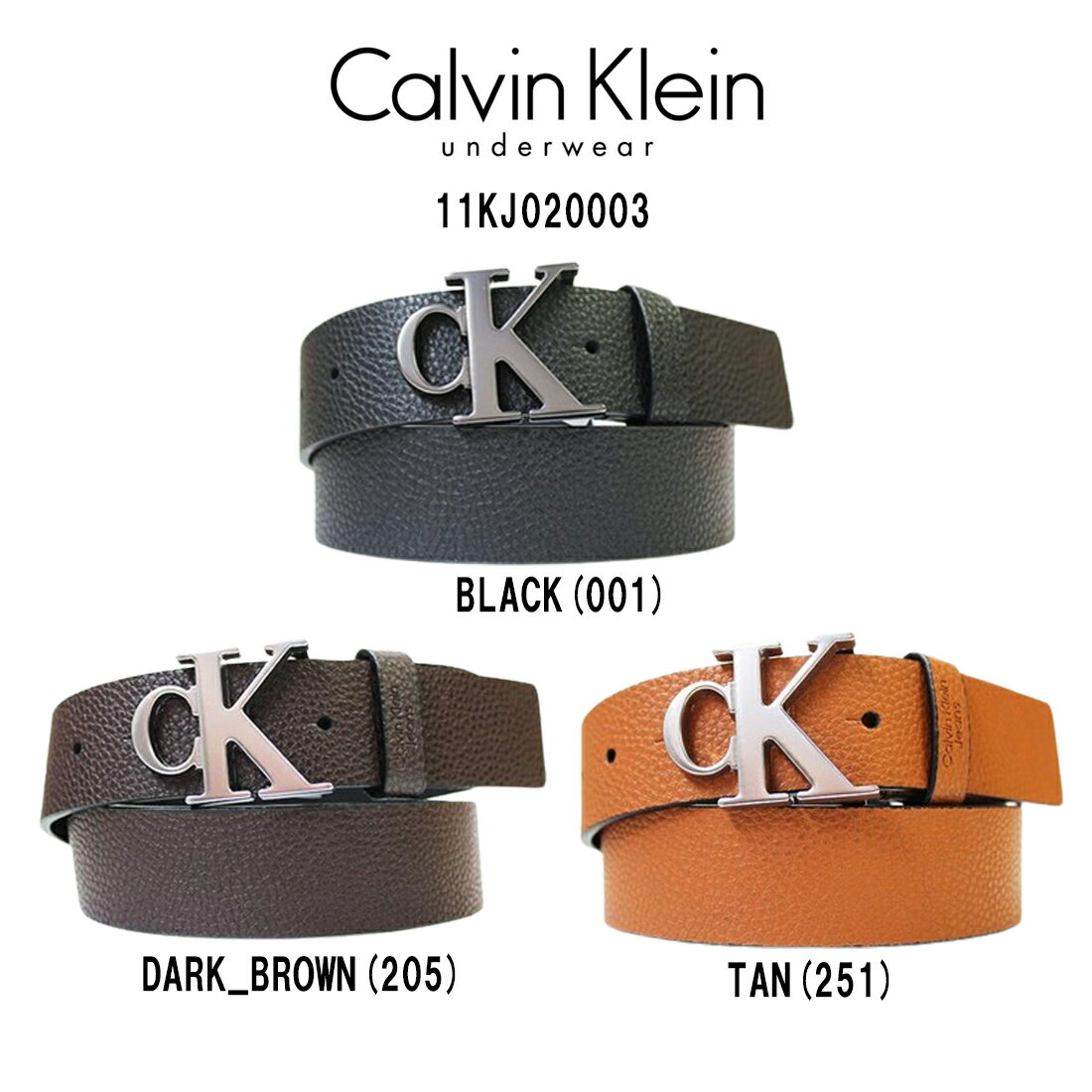 カルバンクライン ベルト（メンズ） Calvin Klein(カルバンクライン)ck ベルト ロゴ カジュアル オシャレ ギフト メンズ 男性用 11KJ020003