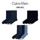 Calvin Klein(カルバンクライン)ソックス クルー 4足セット アソート ワンポイント ロゴ カジュアル 男性用 靴下 メンズ COTTON STRETCH CVM201DR22