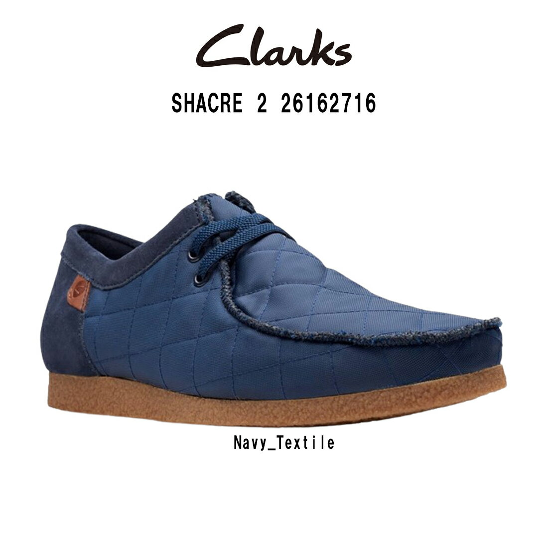 CLARKS(クラークス)シェイカー モカシン シューズ スタンダード テキスタイル ネイビー カジュアル メンズ SHACRE 2 26162716