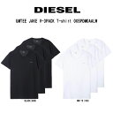 DIESEL(ディーゼル)Tシャツ Vネック 無地 ワンポイント コットン 3枚組 セット メンズ 男性用 肌着 UMTEE JAKE V-3PACK T-shirt 00SPDM0AALW