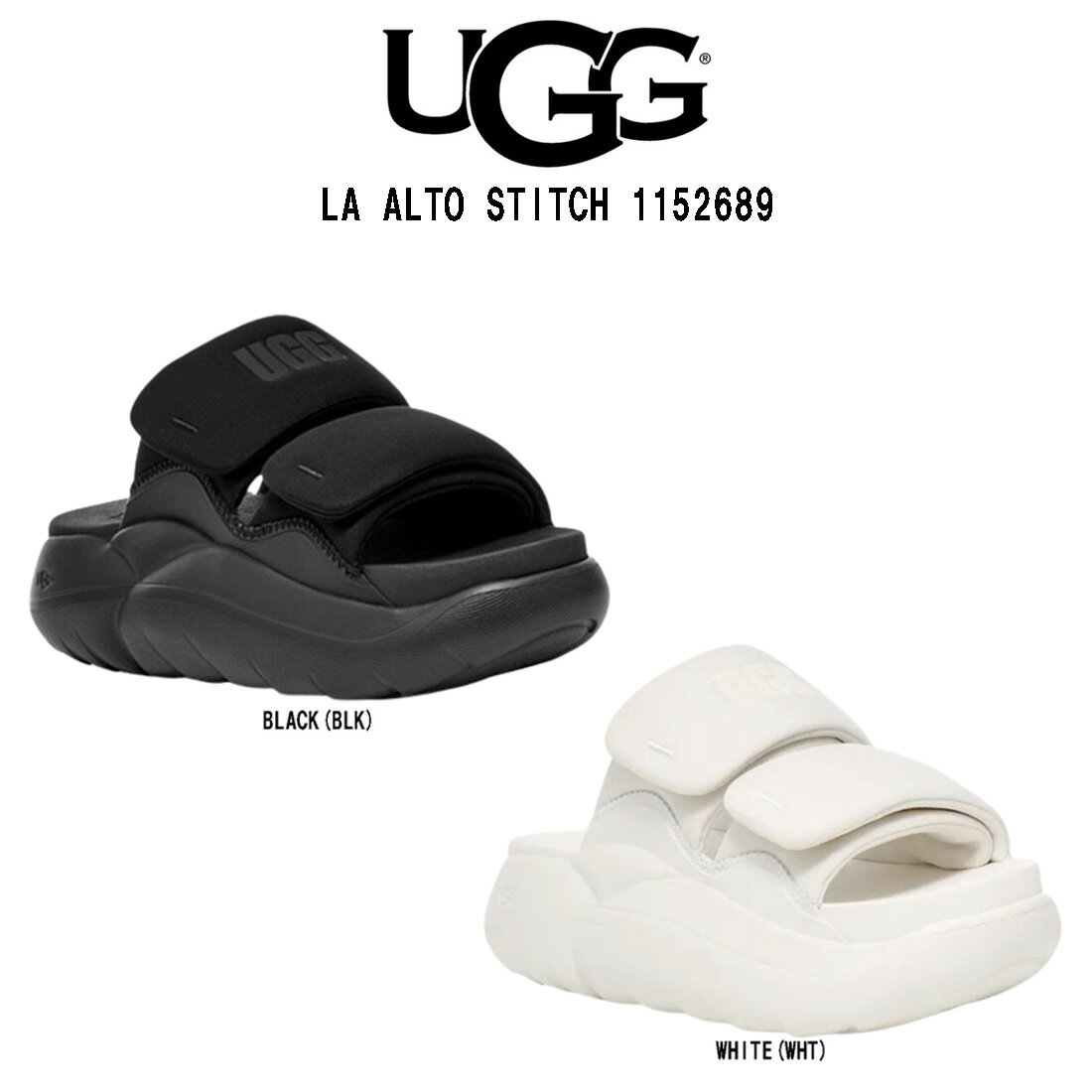 UGG(アグ)サンダル スライド 軽量 厚底 シューズ アルトステッチ レディース LA ALTO  ...