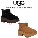 UGG(アグ)ムートン ブーツ ショート 厚底 クラシック ウルトラ ミニ ニュー ハイツ スエード レディース W CLASSIC ULTRA MINI NE...