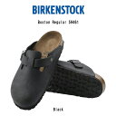 BIRKENSTOCK(ビルケンシュトック)ボストン クロッグ サボ サンダル コンフォート レザー レギュラー ブラック 黒 ユニセックス ビルケン Bost...