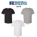 RUSSELL ATHLETIC(ラッセル アスレティック)Tシャツ 半袖 コットン クルーネック ドライパワー 無地 カジュアル ジム 運動 トレーニング メ...