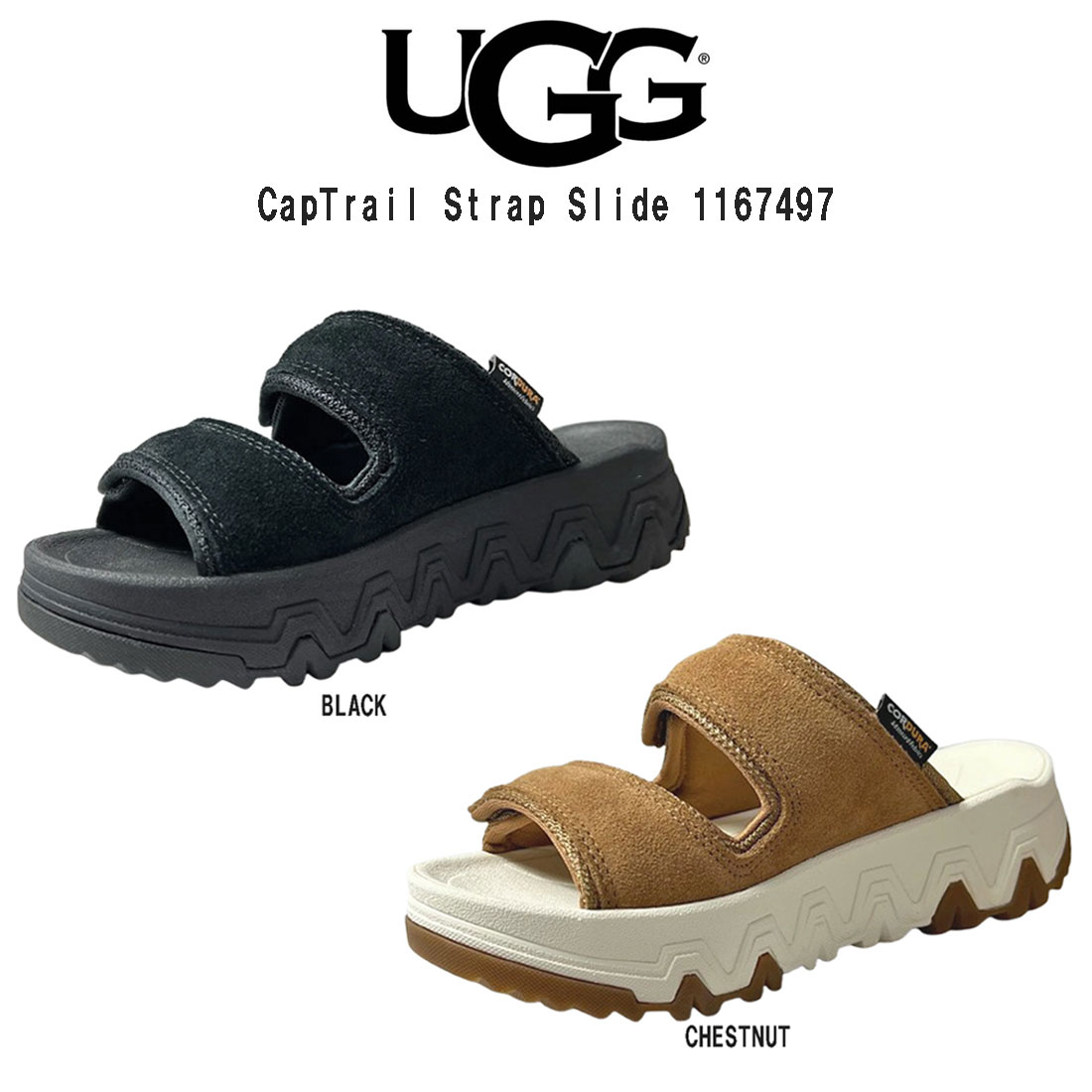 (SALE)UGG(アグ)サンダル キャプトレイル ストラップ スライド スエード 厚底 春夏 スリッパ スポーツ レディース 女性用 靴 CapTrail S...