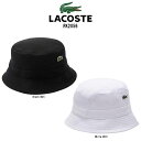 (SALE)LACOSTE(ラコステ)バケットハット 綿 コットン ピケ 帽子 ハット 刺しゅう ワンポイント 小物 ユニセックス メンズ レディース カジュア...