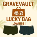 【福袋】gravevault(グレイブボールト) ローライズ ボクサーパンツ 前閉じ ナイロン メンズ 下着 日本製 男性用 2枚組 セット ミックス ランダム...