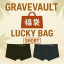 【福袋】 gravevault(グレイブボールト)ショート ボクサーパンツ 2枚組 前閉じ ナイロン メンズ 下着 日本製 男性用 セット ミックス ランダム ...