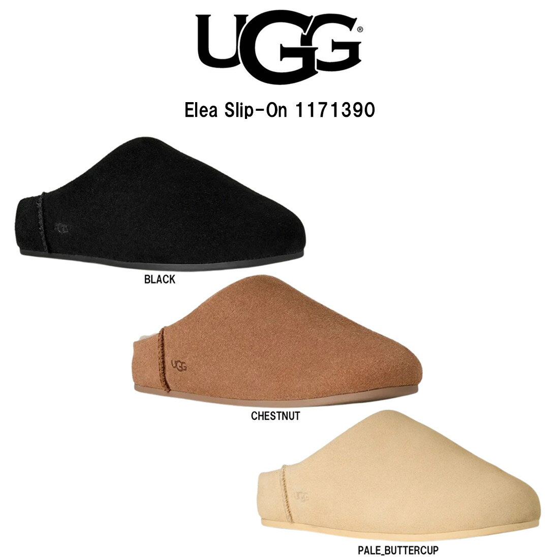 UGG(アグ)スリッポン ルームシューズ スリッパ シューズ スエード シープスキン 防水 エレア レディース 靴 Elea Slip-On 1171390のサムネイル