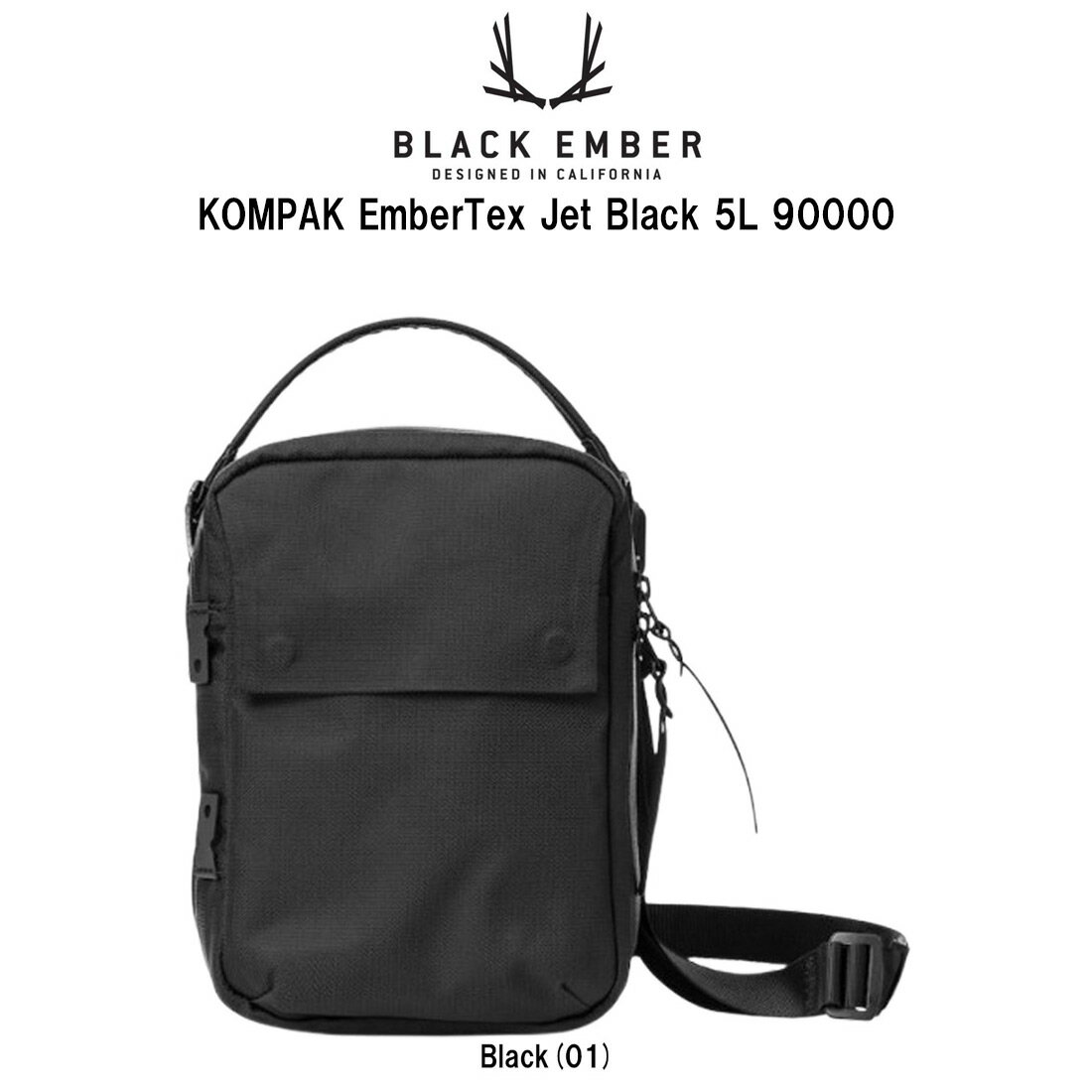 Rakuten - Black Ember(ブラックエンバー)コンパック ショルダーバッグ ボディバッグ ポーチ 多機能 ガジェット オーガナイザー ブラック 旅行 KOMPAK 5L 90000