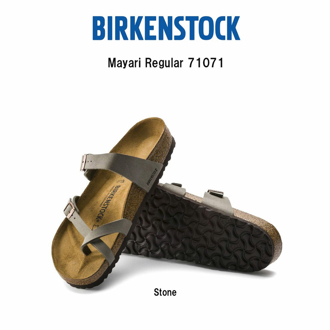 乐天商城 - (SALE)BIRKENSTOCK(ビルケンシュトック)マヤリ ビルコフロー ヌバック ループ サンダル ストラップ ストーン レギュラー ユニセックス ビルケン 71071