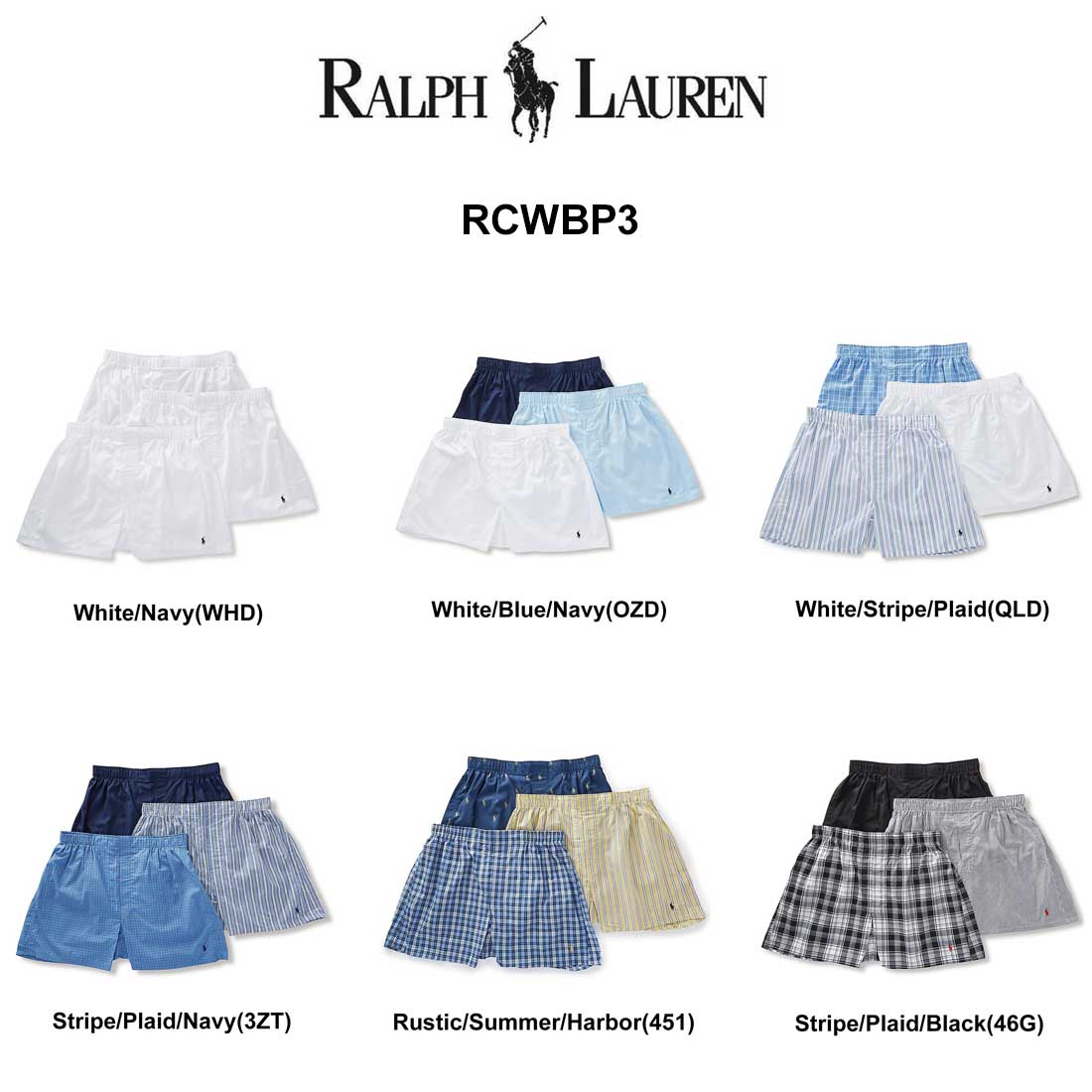 Polo Ralph Lauren (廃番SALE)POLO RALPH LAUREN(ポロ ラルフローレン)トランクス 3枚セット お買い得 パック メンズ 下着 RCWBP3