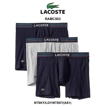 LACOSTE(ラコステ)ミドル ボクサーパンツ 3枚セット お買い得 パック メンズ 下着 RAMC503